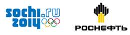 Логотип Олимпиады в Сочи и компании Роснефть